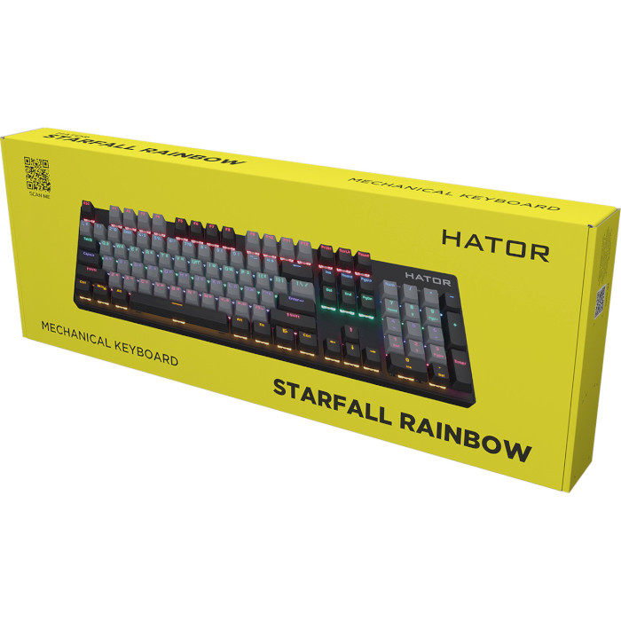 Клавіатура HATOR Starfall Rainbow Origin Blue Black/Gray/Black (HTK-609-BGB)