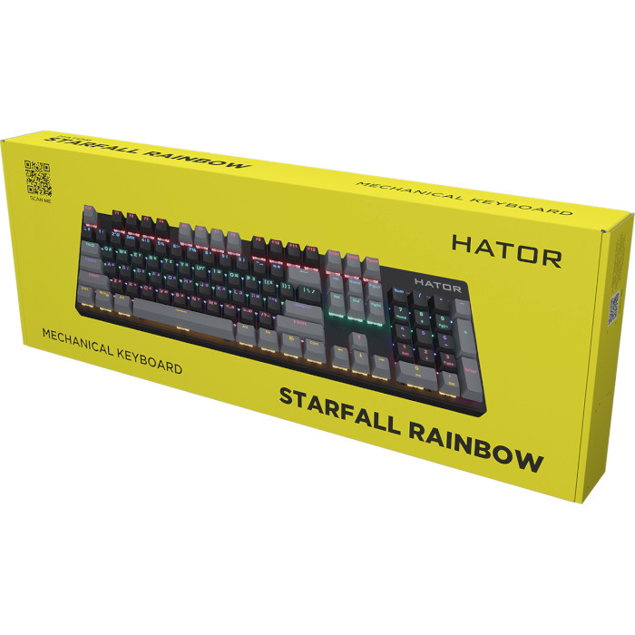 Клавіатура HATOR Starfall Rainbow Origin Red Black/Black/Gray (HTK-608-BBG)