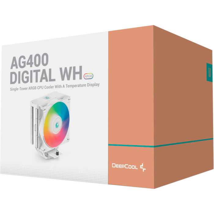 Кулер для процесора DEEPCOOL AG400 Digital WH ARGB