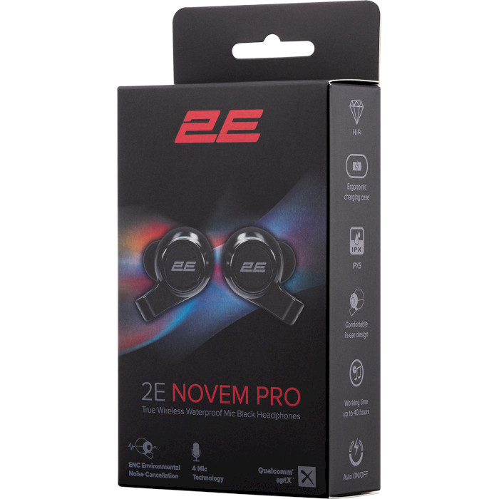 Навушники 2E Novem Pro Black (2E-EBTWNPBK)