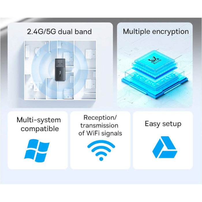 Wi-Fi адаптер BASEUS FastJoy Series WiFi Adapter 650Mbps