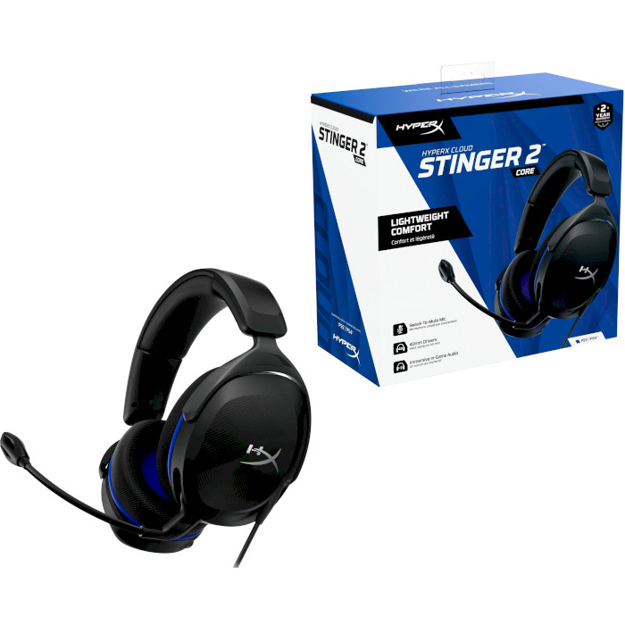 Ігрові навушники HYPERX Cloud Stinger 2 Core for PS5/PS4 Black (6H9B6AA)