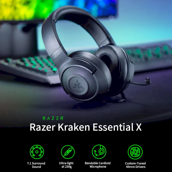 Навушники геймерскі RAZER Kraken Essential X (RZ04-09250100-R3G1)