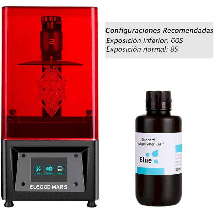 Фотополимерная резина для 3D принтера ELEGOO Standard Resin, 1кг, Blue (50.103.0089)