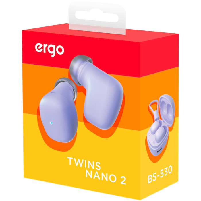Наушники ERGO BS-530 Twins Nano 2 Violet