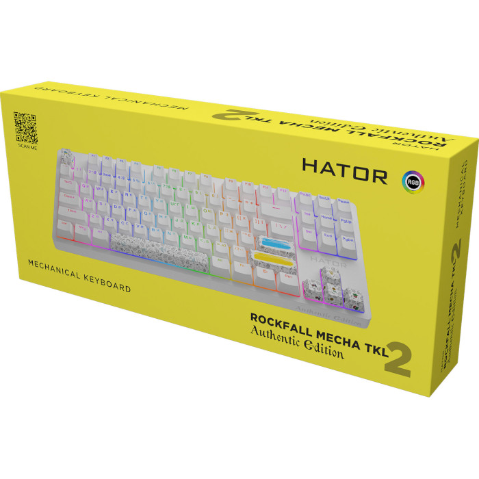 Клавіатура HATOR Rockfall 2 Mecha TKL Authentic Edition White (HTK-531)