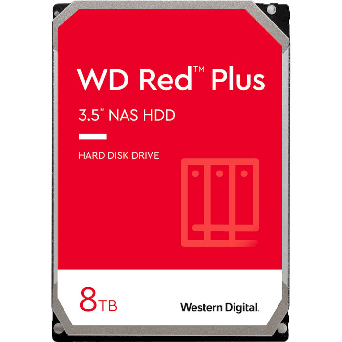 Жорсткий диск 3.5" WD Red Plus 8TB SATA/256MB (WD80EFPX)