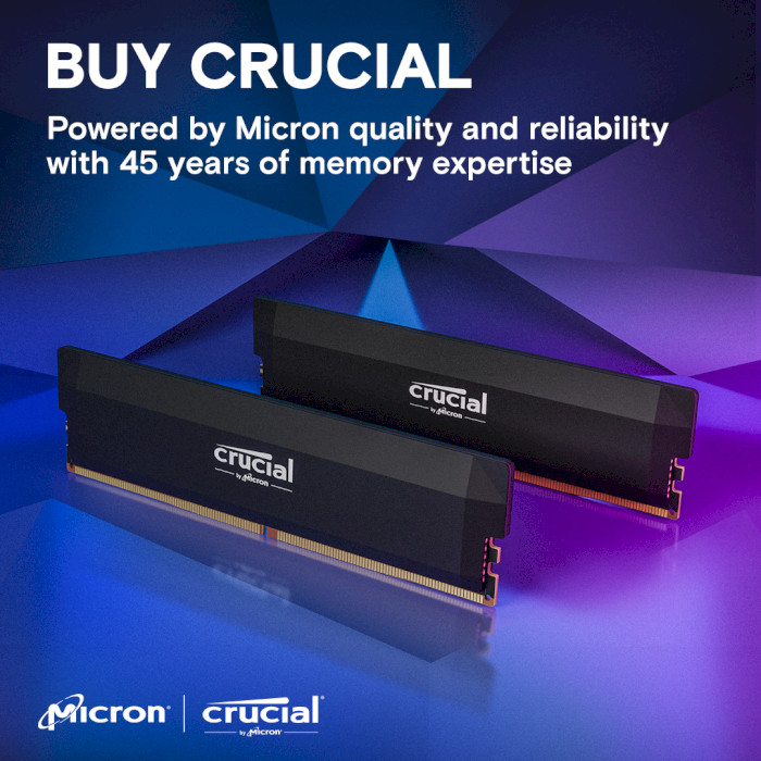 Модуль памяти CRUCIAL DDR5 Pro Overclocking DDR5 6000MHz 16GB (CP16G60C36U5B)