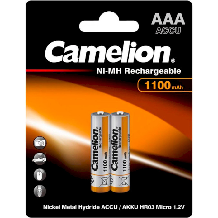Акумулятор CAMELION NiMH AAA 1100mAh 2шт/уп (17011203)
