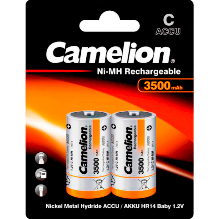 Аккумулятор CAMELION NiMH C 3500mAh 2шт/уп (17035214)