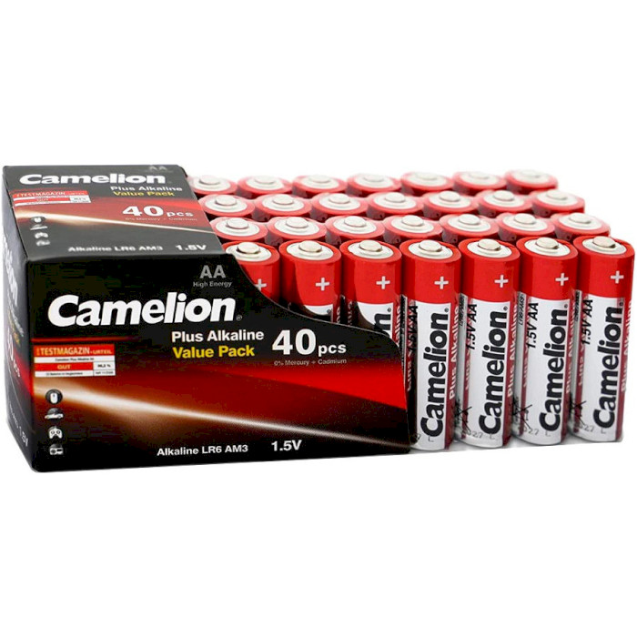 Батарейка CAMELION Plus Alkaline AA 40шт/уп (11104006)