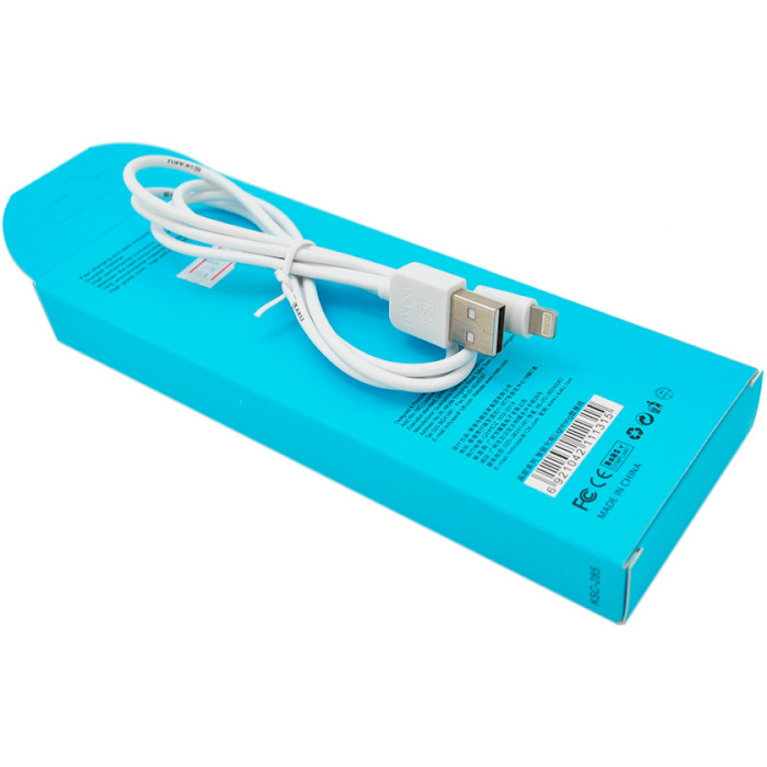 Кабель iKAKU Pinneng USB-A for Lightning 1м White (KSC-285-L)