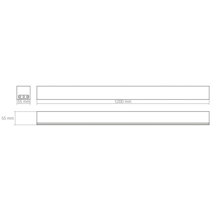 Ллінійний світильник VIDEX VL-BNL02-50125B 50W 5000K