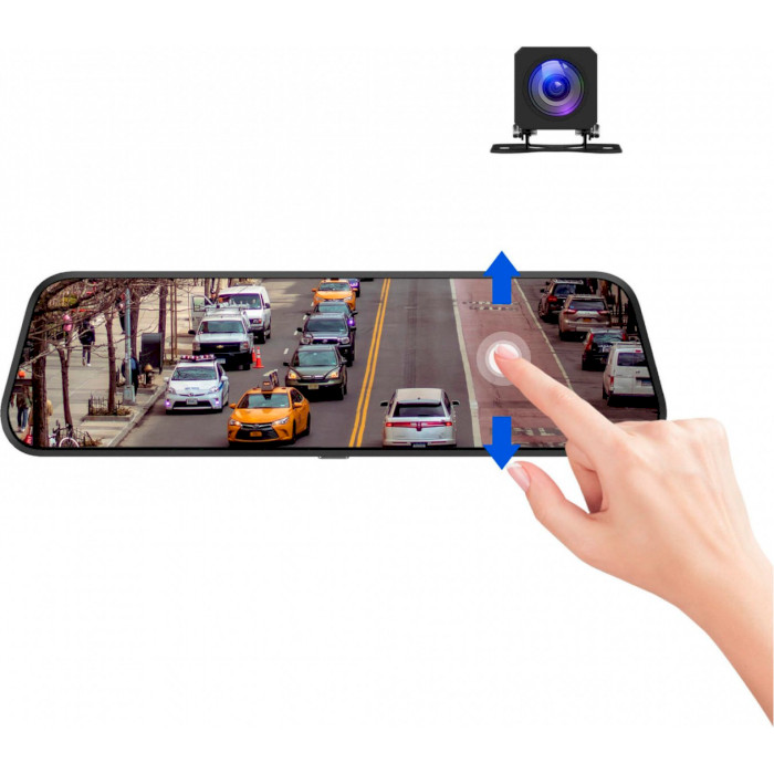Автомобільний відеореєстратор-дзеркало з камерою заднього виду ASPIRING Reflex 8 Dual FHD (REF8.FHD)