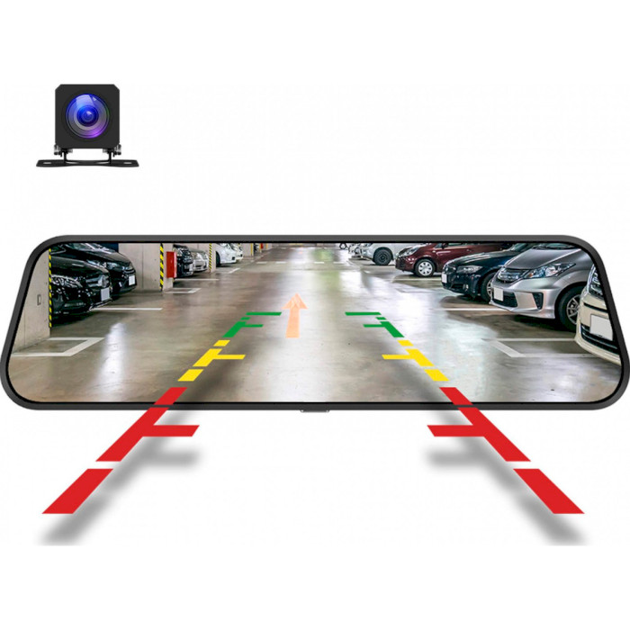 Автомобільний відеореєстратор-дзеркало з камерою заднього виду ASPIRING Reflex 8 Dual FHD (REF8.FHD)