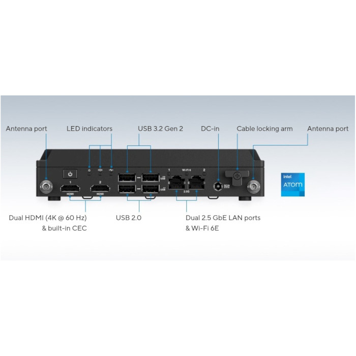 Неттоп ASUS NUC 13 Rugged Kit BNUC13BRFA400B00I w/o cord (90AS0021-M000S0)