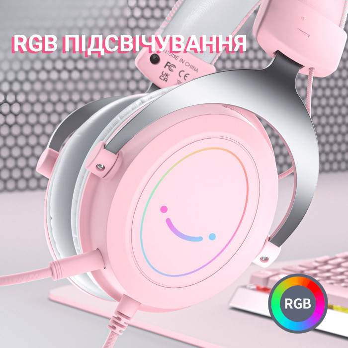 Навушники геймерскі FIFINE AmpliGame H3 Pink