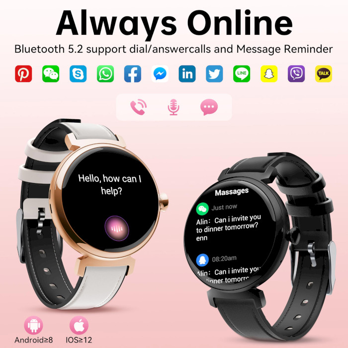 Смарт-часы OUKITEL BT30 Smart Watch for Women Black