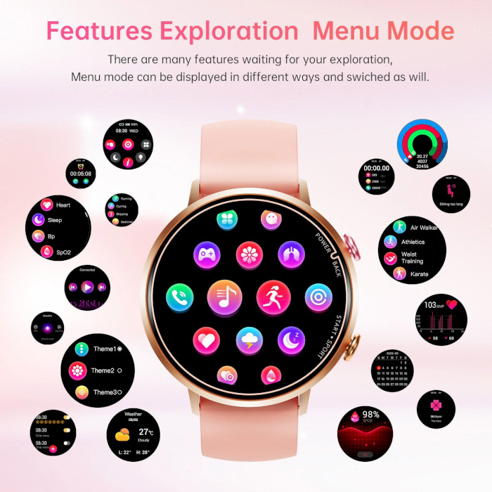Смарт-часы OUKITEL BT60 Smart Watch for Women Black