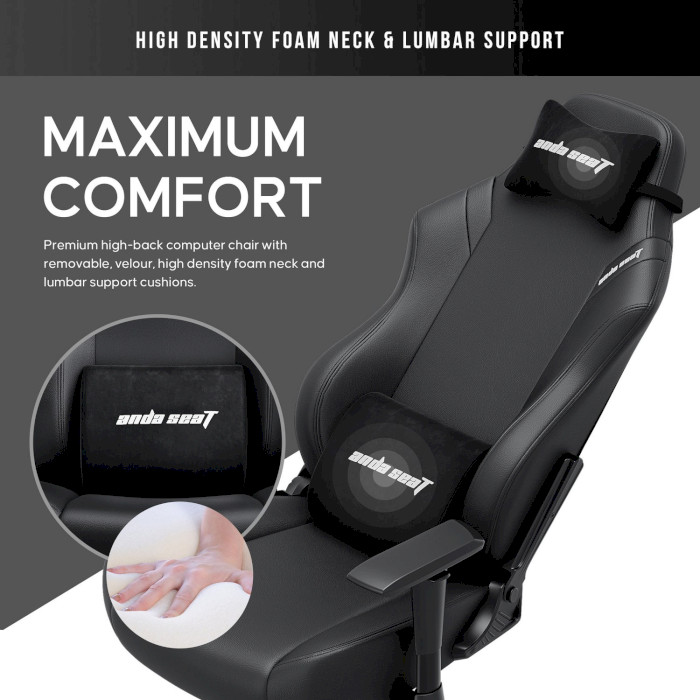 Крісло геймерське ANDA SEAT Luna Black Size L