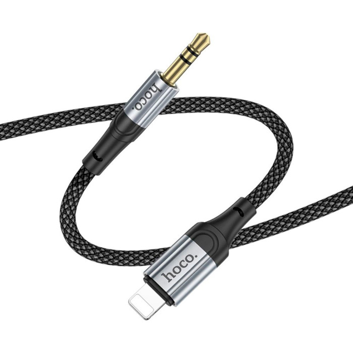 Кабель HOCO UPA26 Fresh Audio Cable Lightning - AUX 1м Black (6942007608817)