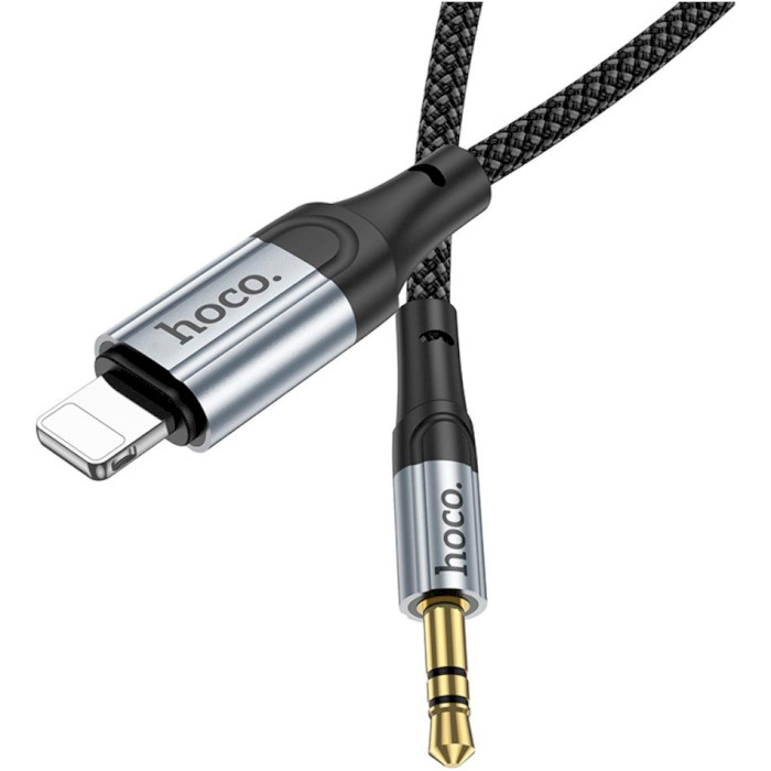 Кабель HOCO UPA26 Fresh Audio Cable Lightning - AUX 1м Black (6942007608817)