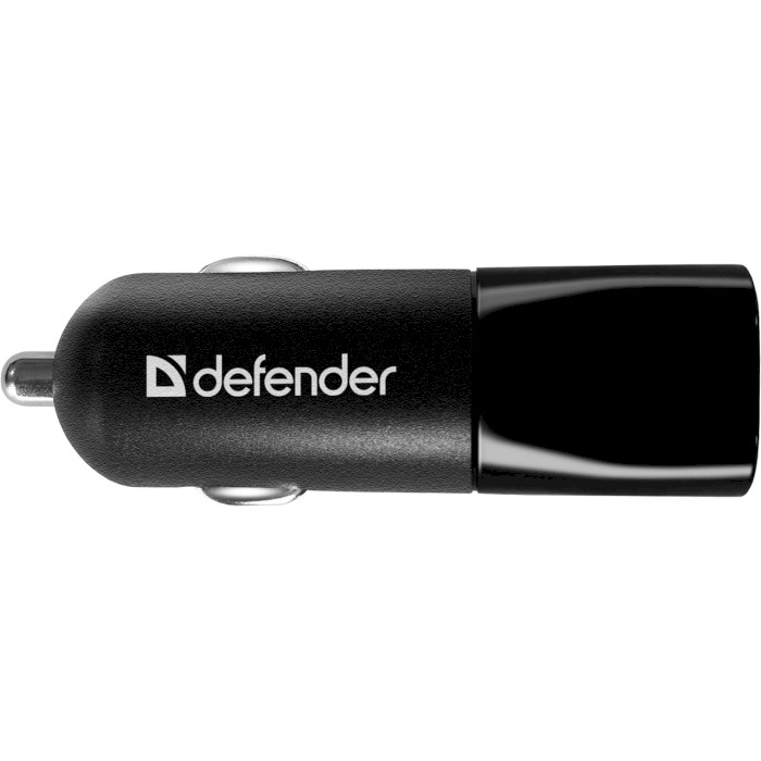 Автомобільний зарядний пристрій DEFENDER ECA-24 2xUSB-A, 2.4A Black (83824)