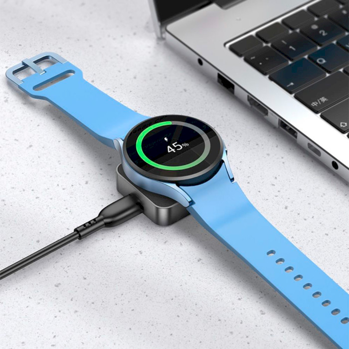 Бездротовий зарядний пристрій HOCO CW56 SAM Smart Watch Wireless Charger Black