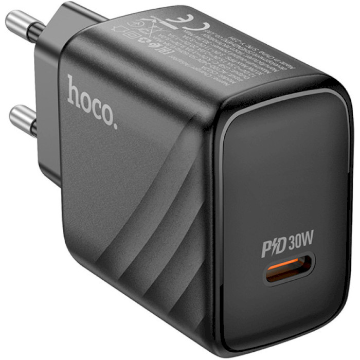 Зарядний пристрій HOCO CS22A Value 1xUSB-C, PD30W Black (6942007609913)