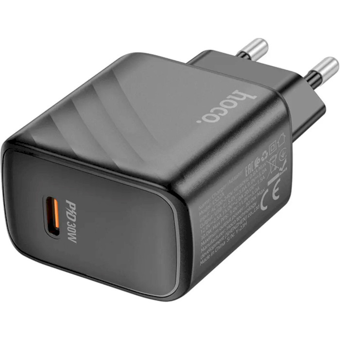 Зарядний пристрій HOCO CS22A Value 1xUSB-C, PD30W Black (6942007609913)