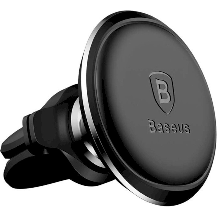 Автодержатель для смартфона BASEUS Magnetic Air Vent Car Mount Holder with Cable Clip Black (C40141201113-00)