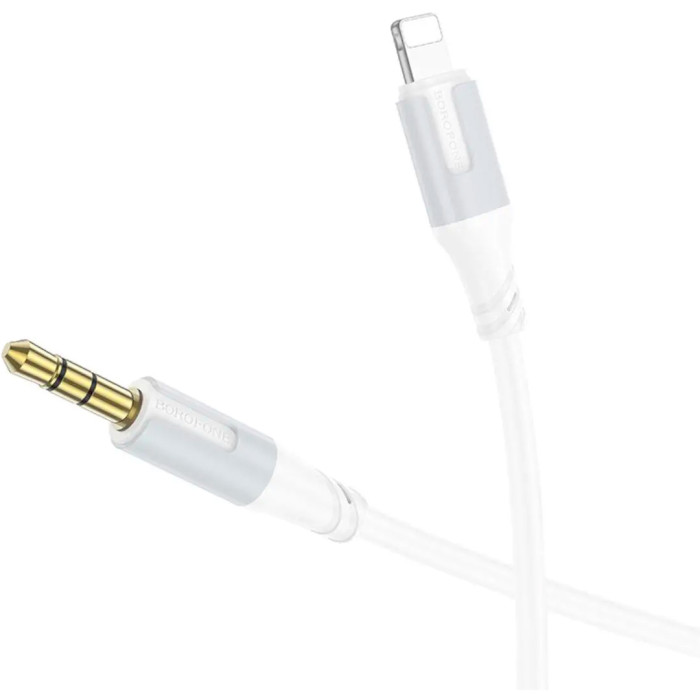 Кабель BOROFONE BL19 Creator Digital Audio Conversion Cable Lightning - AUX 1м White (6941991108570)