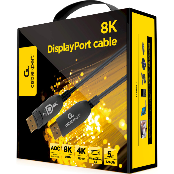 Кабель оптичний (AOC) CABLEXPERT 8K 60Hz DisplayPort 5м Black (CC-DP8K-AOC-5M)