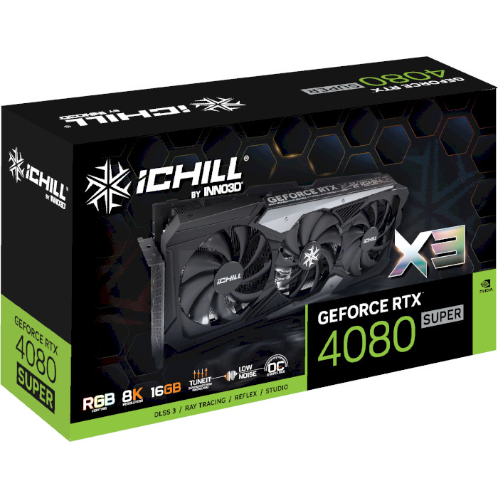 Видеокарта INNO3D GeForce RTX 4080 Super iChill X3 (C408S3-166XX-187049H)