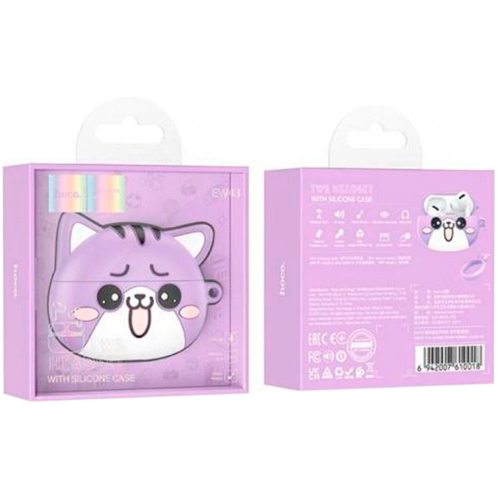 Навушники HOCO EW48 Purple Cat
