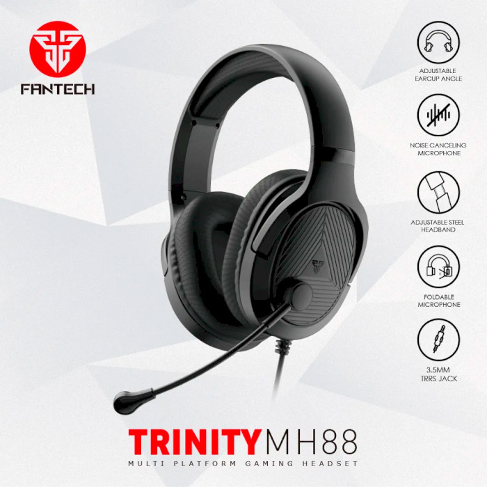 Навушники геймерскі FANTECH Trinity MH88 Black