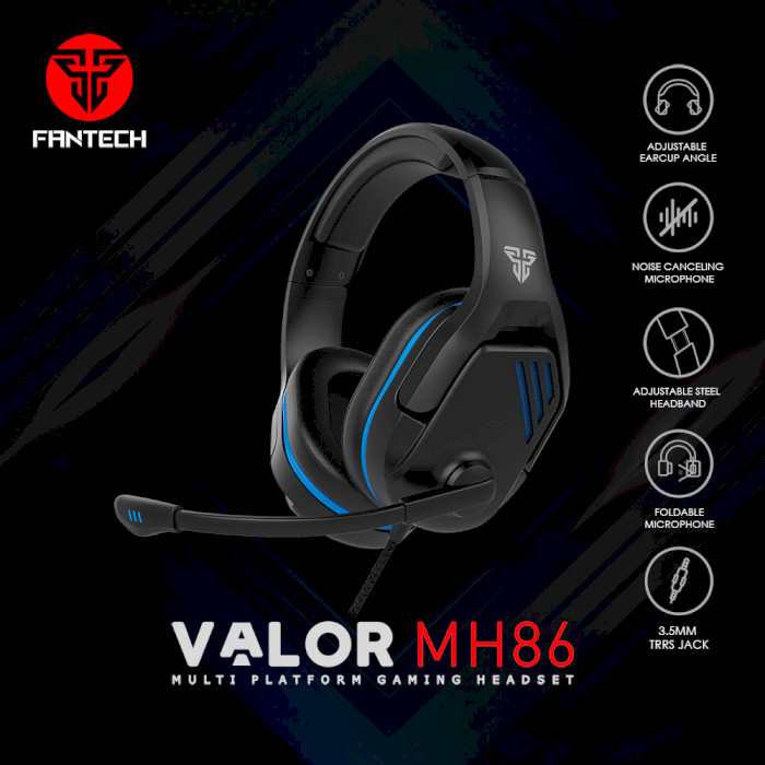 Навушники геймерскі FANTECH Valor MH86 Black