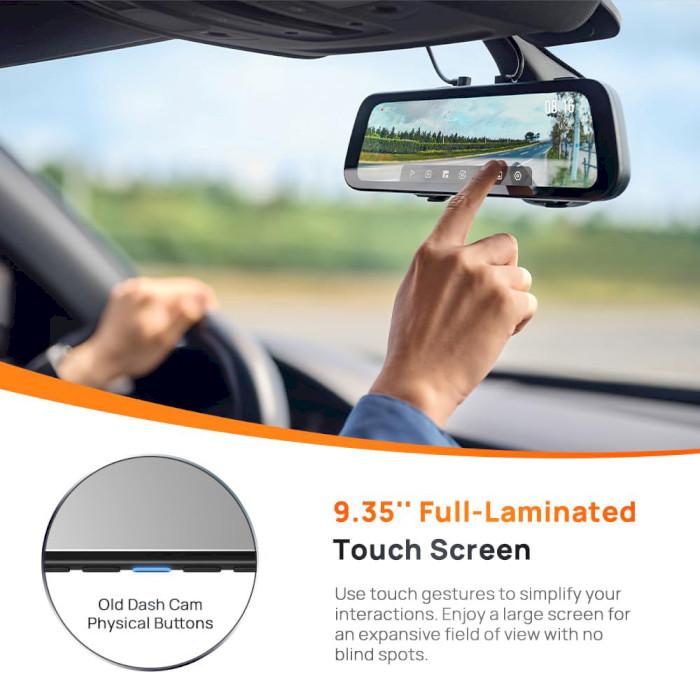 Автомобільний відеореєстратор-дзеркало XIAOMI 70MAI Rearview Dash Cam S500
