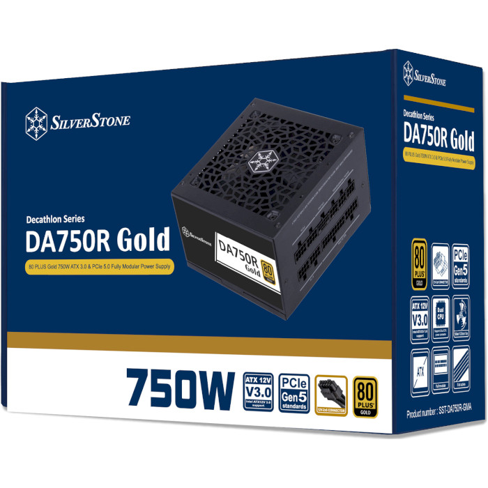 Блок питания 750W SILVERSTONE DA750R Gold Black (SST-DA750R-GMA)