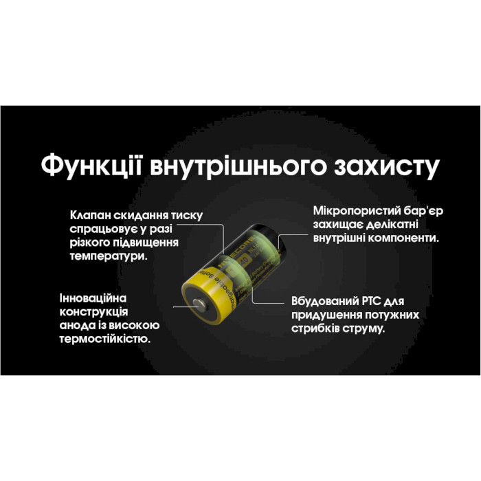 Аккумулятор NITECORE CR123A 950mAh 3.6V TipTop NL169