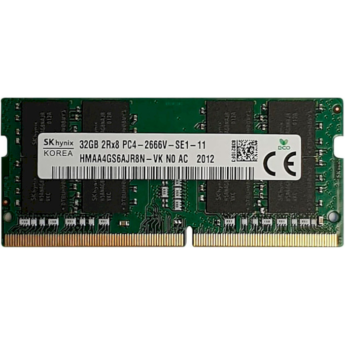 Модуль пам'яті HYNIX SO-DIMM DDR4 2666MHz 32GB (HMAA4GS6AJR8N-VK)