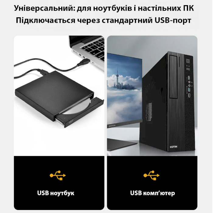 Зовнішній привід DVD±RW MAIWO K520B-D USB2.0 Black