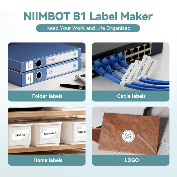 Портативный принтер этикеток NIIMBOT B1 Sky Blue BT (1AC1222200A)