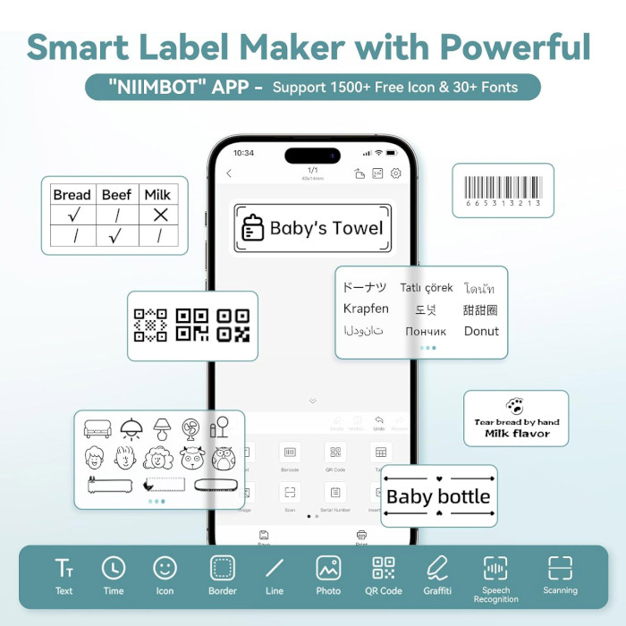 Портативний принтер етикеток NIIMBOT B1 Sky Blue BT (1AC1222200A)