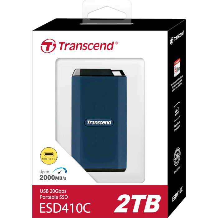 Портативний SSD диск TRANSCEND ESD410C 2TB USB3.2 Gen2x2 Dark Blue (TS2TESD410C)