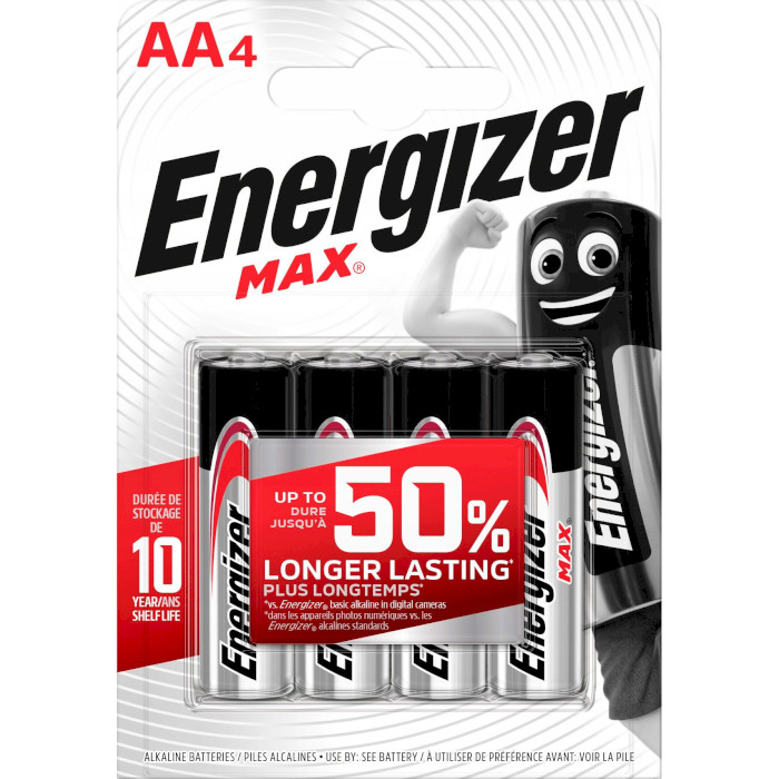 Батарейка ENERGIZER Max AA 4шт/уп (6443171)