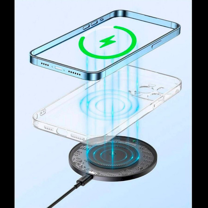 Бездротовий зарядний пристрій BASEUS Simple 2 Wireless Charger 15W Black (CCJJ050001)