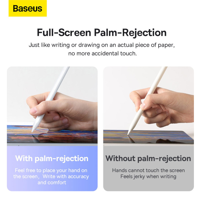 Стилус BASEUS Smooth Writing 2 Series Dual Charging Stylus Active Version White (SXBC080102)