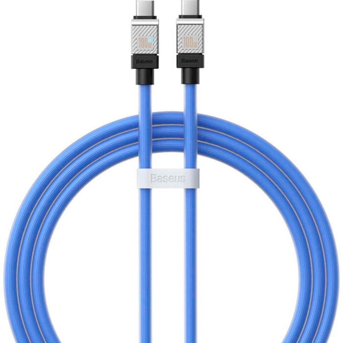 Кабель BASEUS CoolPlay Series Fast Charging Cable Type-C to Type-C 100W 1м Blue (CAKW000203)