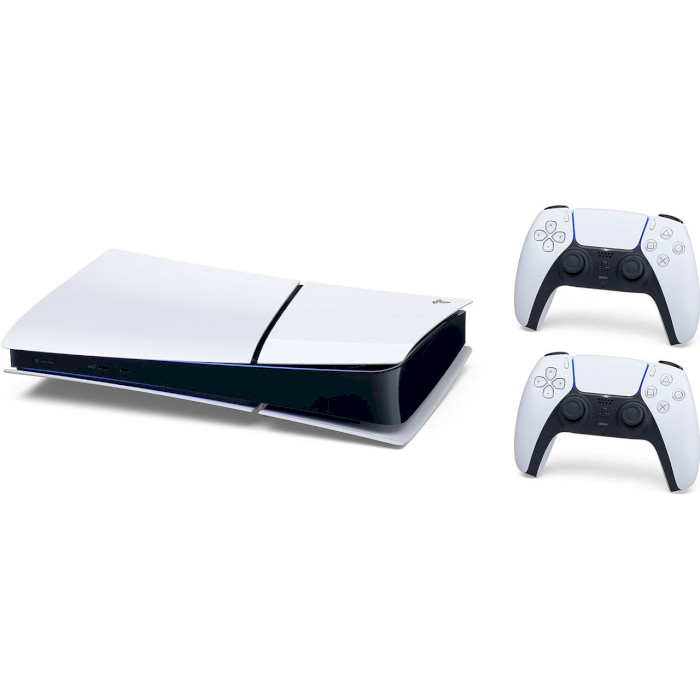 Ігрова приставка SONY PlayStation 5 Slim Digital Edition 1TB + 2 геймпада DualSense